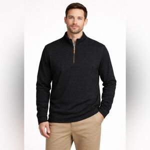 Goodfellow & Co Men’s Black Quarter Zip Pullover Size L Cotton Blend Casual